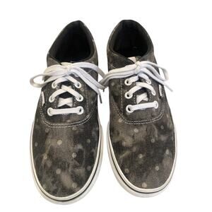 Vans Doheny Sneakers Women's Size 6.5 Grey Acid Wash Polka Dot Platform